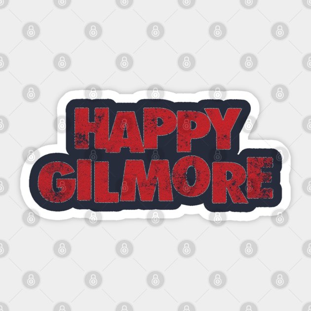 Happy Gilmore Retro Typography Design Sticker by Trendsdk